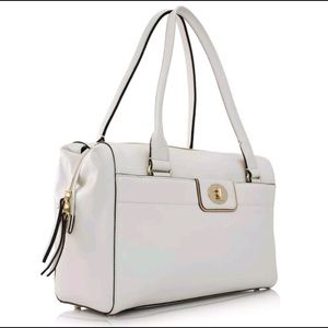 Kate Spade Hampton Road Janie Large Size Ivory Leather Satchel Bag